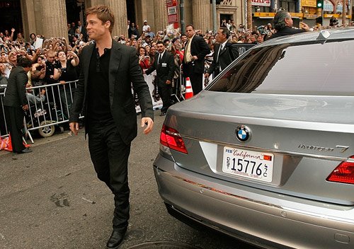 Brad Pitt Angelina Jolie BMW Hydrogen 7